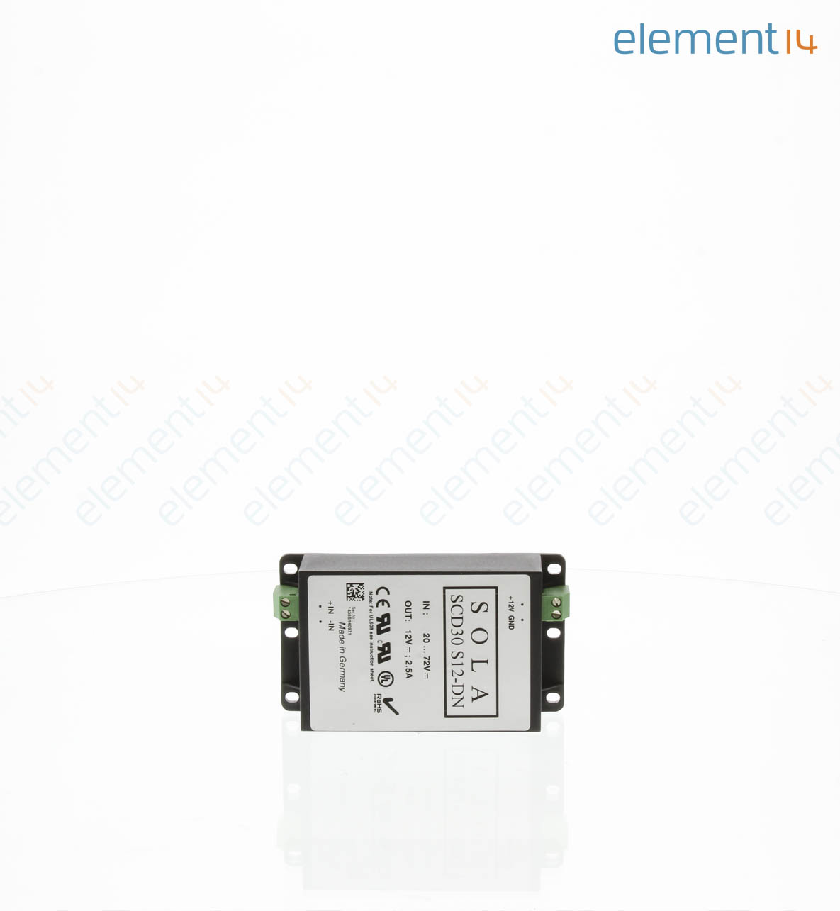 SCD30S12-UDN - Solahd - Isolated DIN Rail Mount DC/DC Converter, ITE, 4:1