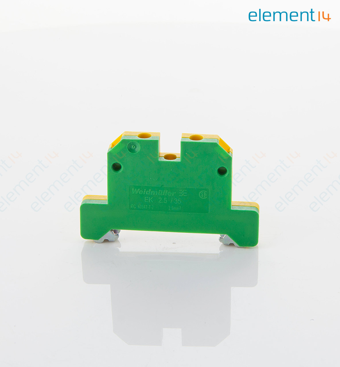 066106 EK2.5/35 Weidmuller, DIN Rail Mount Terminal Block, 2 Ways, 26